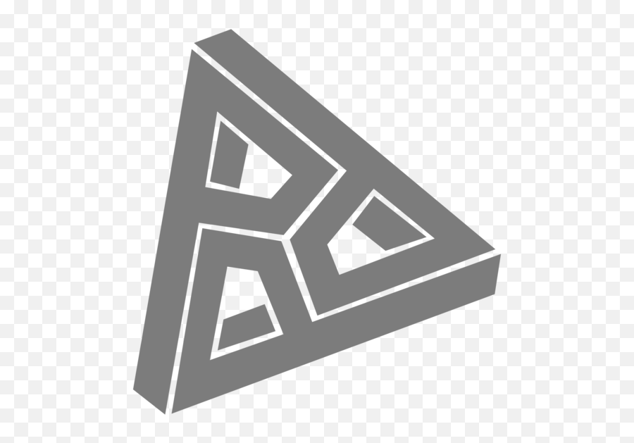 Penrose Triangle Png Hd - Anamorfosis Geometricas,White Triangle Png