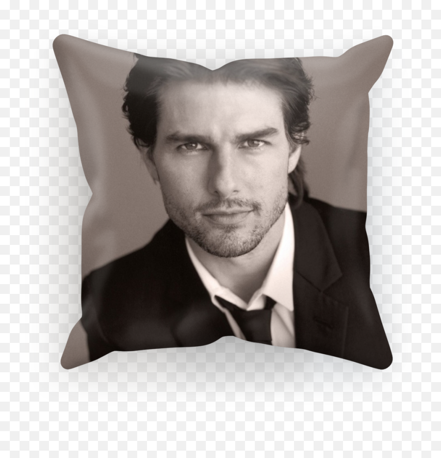 Tom Cruise In Black And White Sublimation Cushion Cover - Tom Cruise Of A Pillow Png,Tom Cruise Png