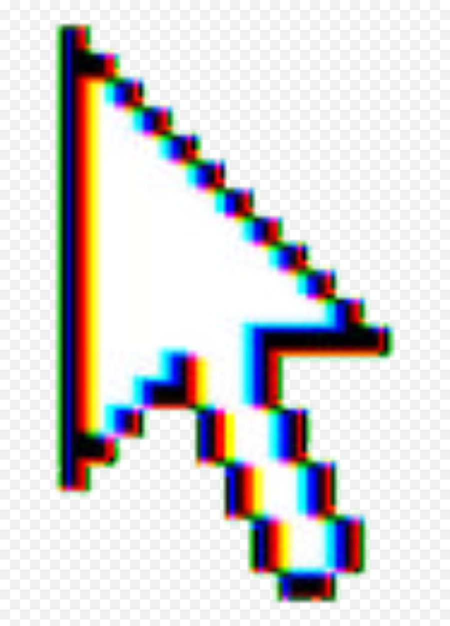 Glitch Aesthetic Tumblr Arrow Sticker Png Transparent - Mouse Pointer,Aesthetic Tumblr Png