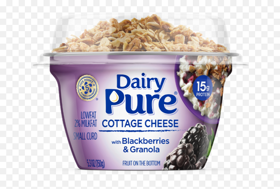Blackberries U0026 Granola Dairypure - Dairypure Smooth Cottage Cheese S Mores Png,Blackberries Png