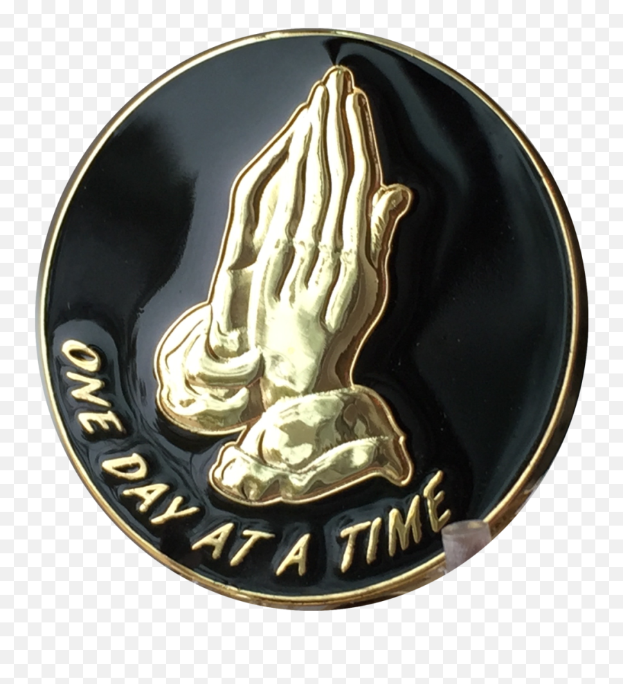 Praying Hands Black Gold Plated One - Praying Hands Png,Praying Hands Logo