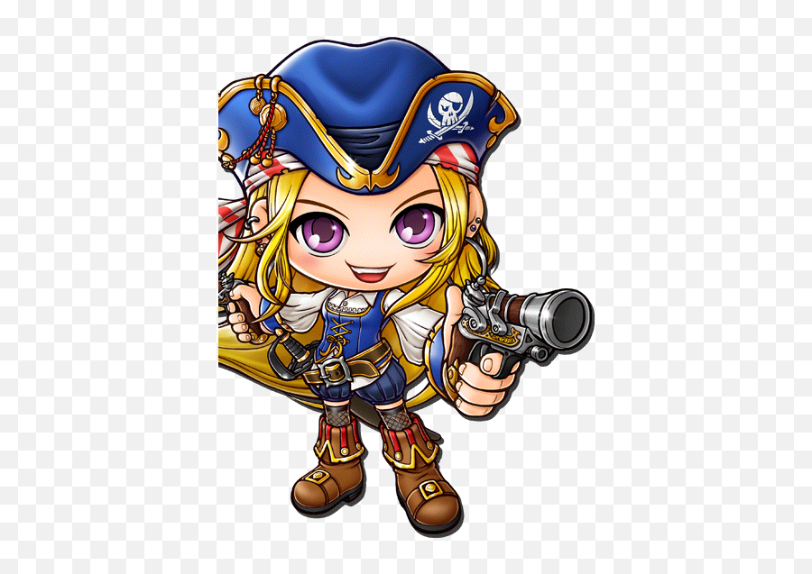 Maple Story Pirate Art Chibi Girl - Chibi Pirate Png,Maplestory 2 Logo