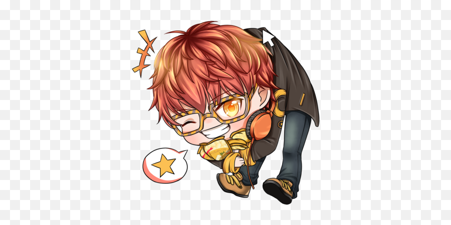 Download Pin By Danielle Kephart - 707 Transparent Background Png Clipart Mystic Messenger Chibi Transparent,Mystic Messenger Transparent