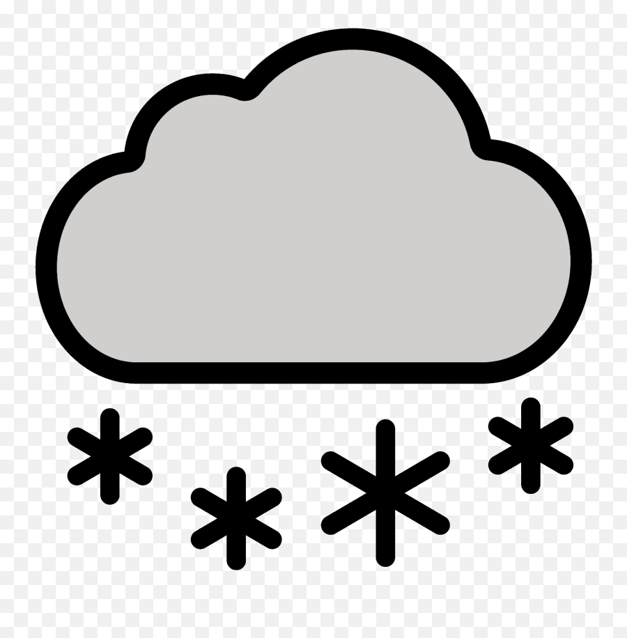 Cloud With Snow Emoji Clipart Free Download Transparent - Otp Verification Icon Vector Png,Snowing Icon