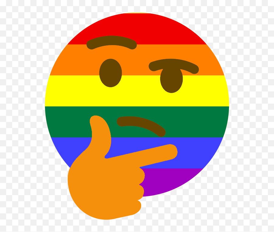 Saving Eye Contact For Marriage U2014 More Thinking Emoji Pride - Emoji Lgbt Png,Think Emoji Png