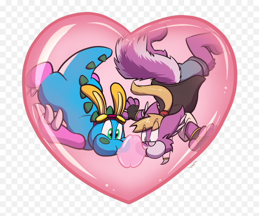 Art By Virmir Heart Bubble Gum Attack - Heart Png,Bubble Gum Png