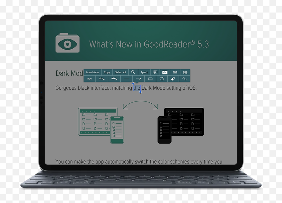 How To Edit Pdf Files With Goodreader Pro U2013 Annotate Sign - Paste Image In Goodreader Png,Kindle Fire Menu Icon