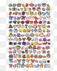150 Cute Pokemon And Mewtwo - Pokemon All Kanto Pokemon Png,Cute Pokemon Png