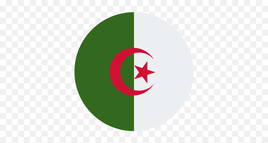Algeria Icon In Color Style - Algeria Flag Logo Png,Usa Flag Circle Icon
