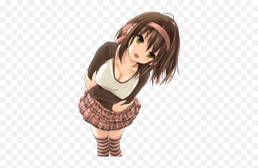 Download Free Png 15 Anime Girl With Brown Hair For - Anime Girl Render Png,Girl Hair Png