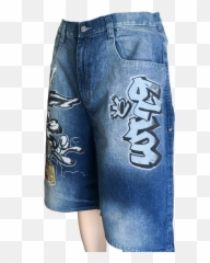 Lot29 Graffiti Style Jeans Shorts Png