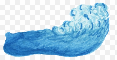 Watercolor Ocean Wave Transparent - Png