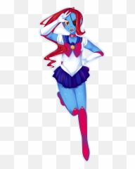 I Like To Imagine Alphys And Undyne Immediately Attended - Undertale Sailor Moon Png,Undyne Png