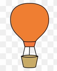 Orange Clipart Hot Air Balloon - Hot Air Balloons Clip Art png
