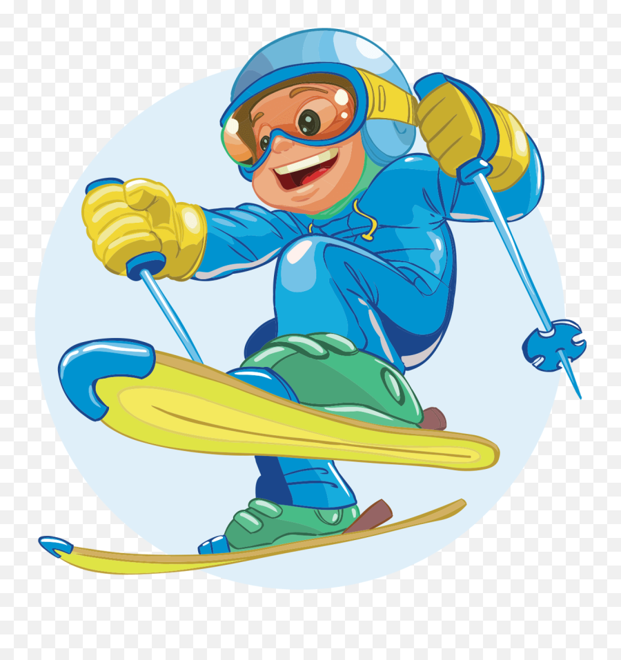 Skis Clipart Ski Trip 6 Skiing Cartoon - Kid Skiing Png Ski Picture For Kids,Skis Png