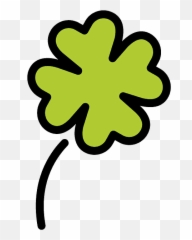 Four Leaf Clover Emoji Clipart Free Download Transparent - Glücksklee Clipart png