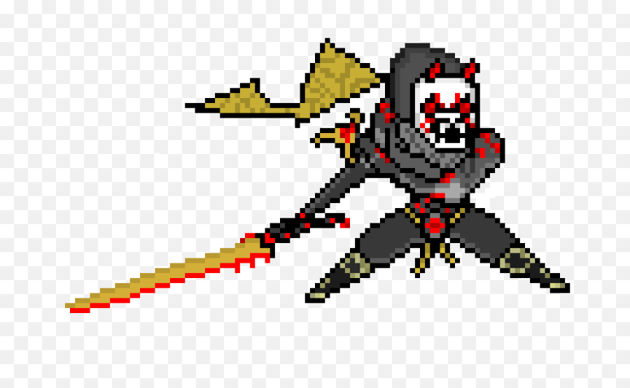 Oni Genji Pixel - Genji Overwatch Pixel Art Png,Oni Mask Png