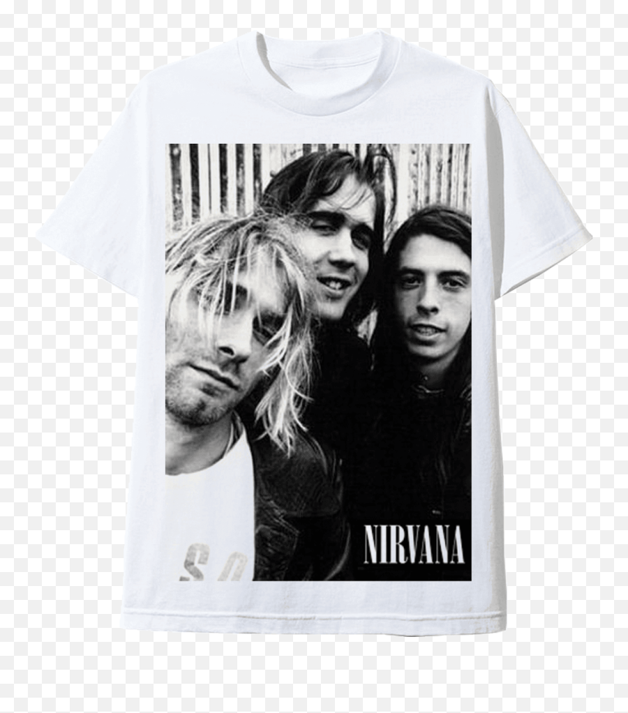 Nirvana - White Tee Group Vintage Rick Astley Nirvana Png,White Tee Png