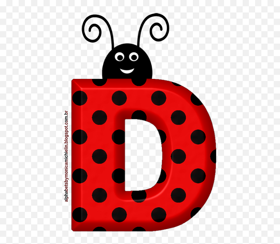 Monica Michielin Alfabetos Joaninha Alfabeto Png Parte 2 - Ladybug Letter B,D Png