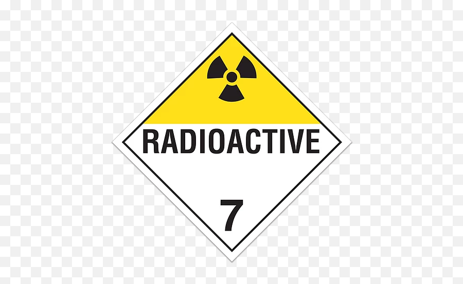 Class 7 - Radioactive Materials Incommanufacturing Traffic Sign Png,Radioactive Logo