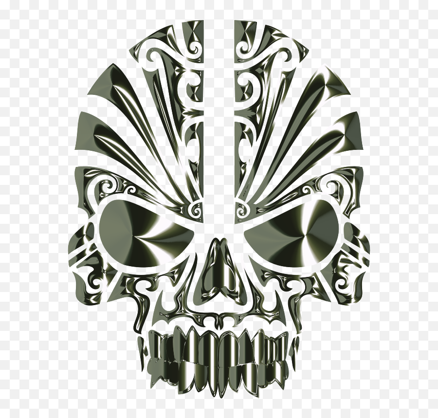 Download Free Png Tribal Skull Silhouette 2 Obsidian No Bg - Piratas Calaveras Tribales,Skull Silhouette Png