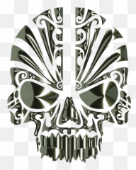 Download Free Png Tribal Skull Silhouette 2 Obsidian No Bg - Piratas Calaveras Tribales