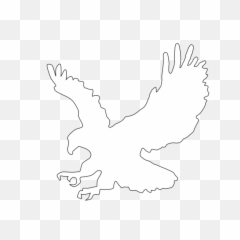 Wedge Tailed Eagle Silhouette - White Clipart png