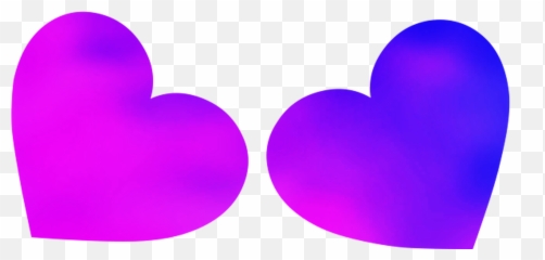 Free Transparent Purple Png Download - Blue And Heart