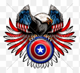 Flag Eagle Wings Production Ready Artwork For T - Shirt Printing Clip Blue Logo png