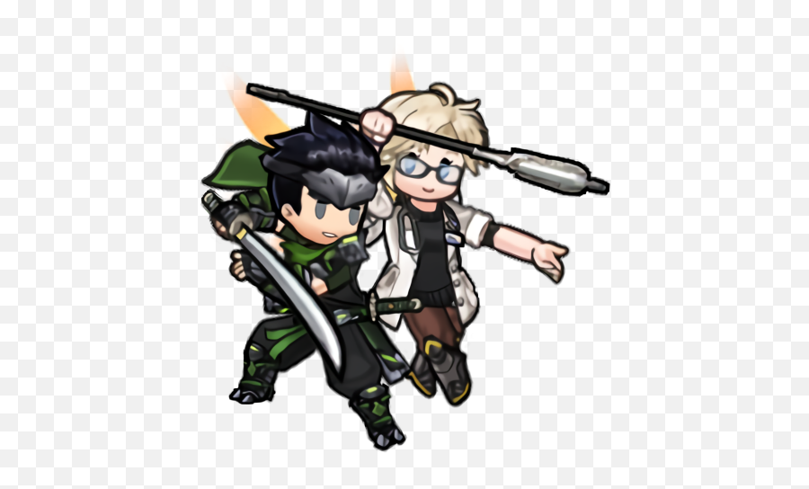 Genji Sparrow And Mercy Dr Ziegler In The Fire Emblem - Fictional Character Png,Genji Png