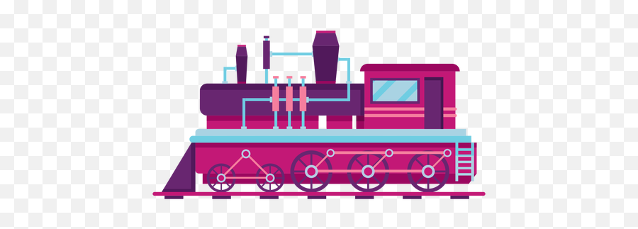 Steam Locomotive Train Pilot Illustration - Transparent Png Pink Train Clipart,Railroad Png