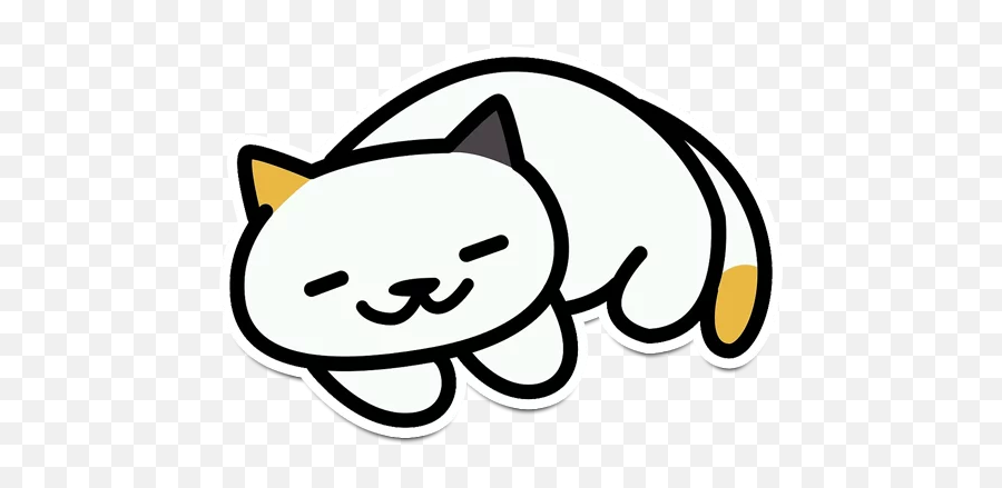 Telegram Sticker - Neko Atsume Cat Template Png,Transparent Neko Atsume