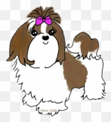 Shihtzu Sticker - Tzu Dog Clipart Transparent Cartoon png