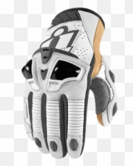 Icon Hypersport Pro White Motor Gloves - Gants Moto Blanc png