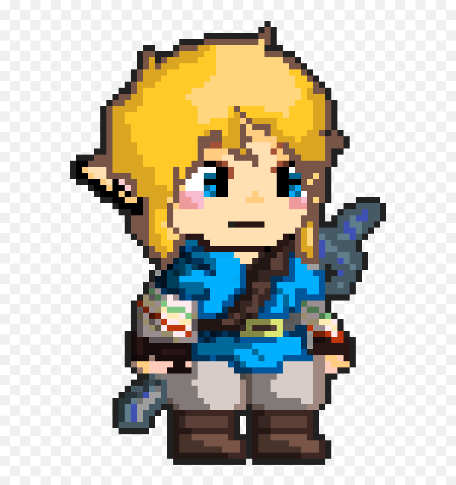 Pixilart - Breath Of The Wild Link By Anonymous Cartoon Png,Breath Of The Wild Link Png