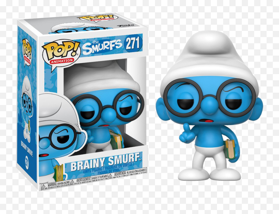 The Smurfs - Brainy Smurf Pop Vinyl Figure Funko Pop Smurfs Png,Smurfs Png