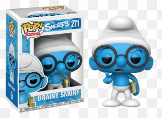 The Smurfs - Brainy Smurf Pop Vinyl Figure Funko Pop Smurfs Png,Smurfs Png