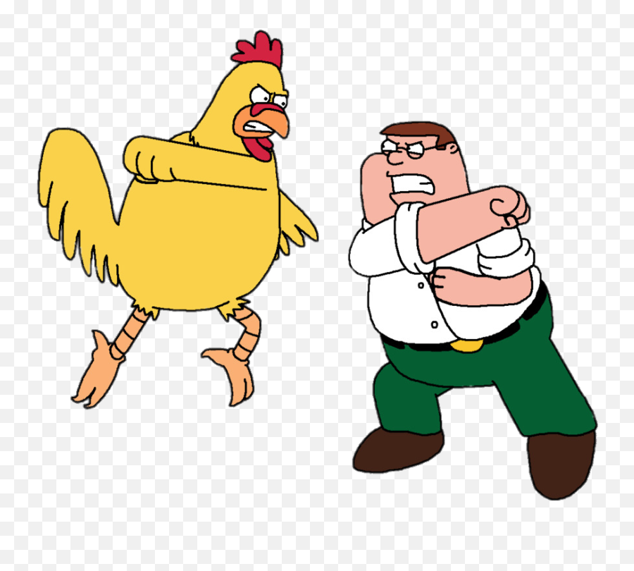 Check Out This Transparent Family Guy Peter Griffin Fighting - Peter Griffin And The Chicken Png,Family Guy Logo Png