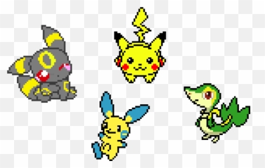 Cute Pokemon - Minecraft Umbreon Pixel Art Png,Cute Pokemon Png