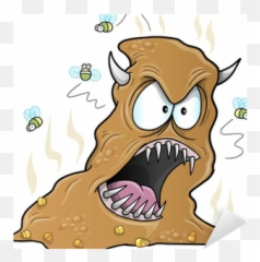 Sticker Scary Monster Turd Poop Vector Illustration - PIXERSUS Eng png