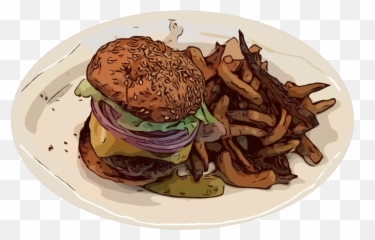 Cuisineside Dishbuffalo Burger Png Clipart - Royalty Free,Burger Png