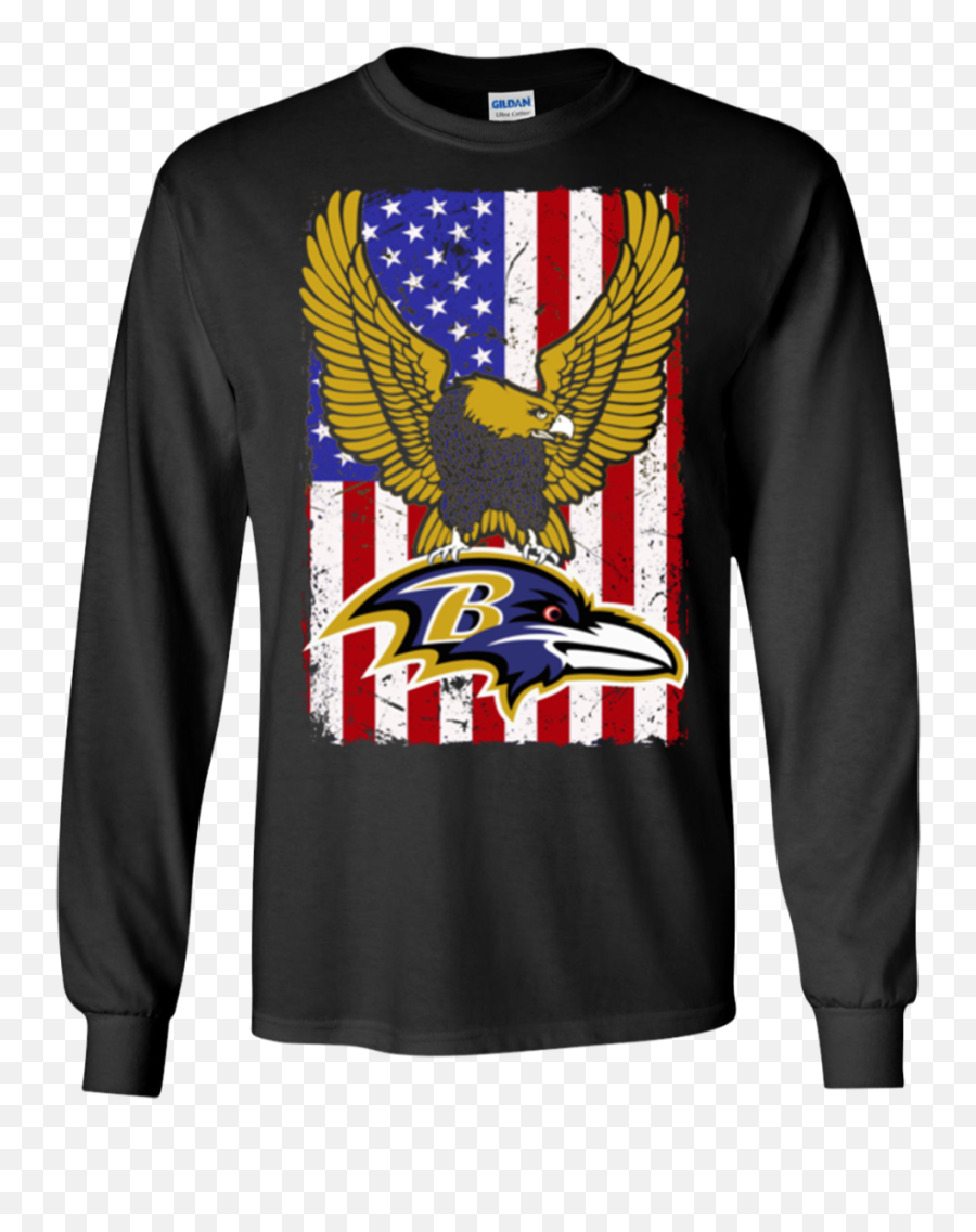 Download Flag Usa Ravens Logo Team Baltimore Hoodies - Kiss End Of The Road Shirts Png,Baltimore Ravens Png