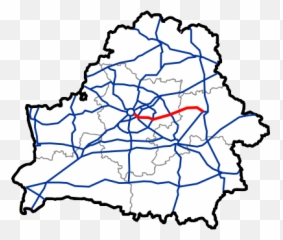Filemap Of Automobile Roads In Belarus M4png - Wikimedia Green Belarus Map,M4 Png