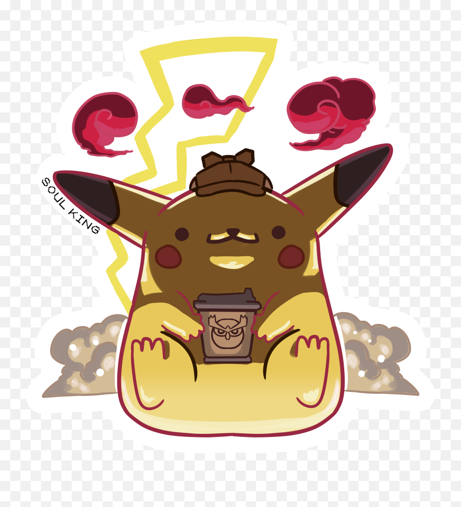 Detective Pikachu Gigantamax - Sticker By Soulkingu On Pokemon Gigantamax Detective Pikachu Png,Detective Pikachu Logo Png