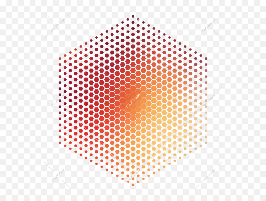 Download Halftone Dotted Hexa Abstract - Geometric Pattern Png Vector,Halftone Pattern Png