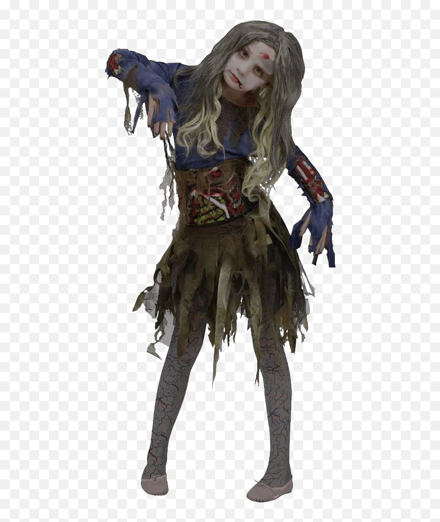 Halloween Girl Zombie Transparent Background Free Png Images - Girl Zombie Costume Kids,Costume Png
