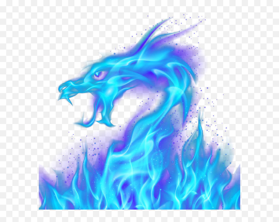 Smokes Dragon Flames Png Gif Smoke - Blue Flame Transparent Gif,Blue Flame Transparent