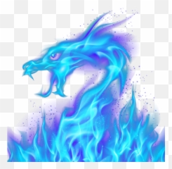 Smokes Dragon Flames Png Gif - Blue Transparent