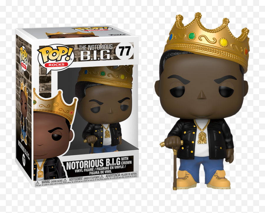 Notorious Big - Notorious Big With Crown Pop Vinyl Figure Notorious Big Pop Png,Biggie Png