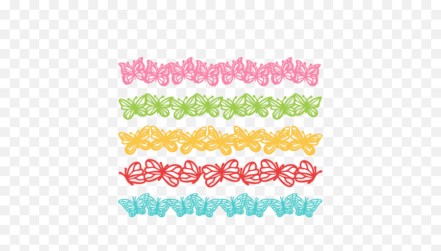 Butterfly Borders Svg Scrapbook Cut File Cute Clipart Files - Illustration Png,Cute Border Png